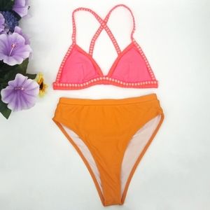 Victoria's Secret Crochet High Waist Bikini Set